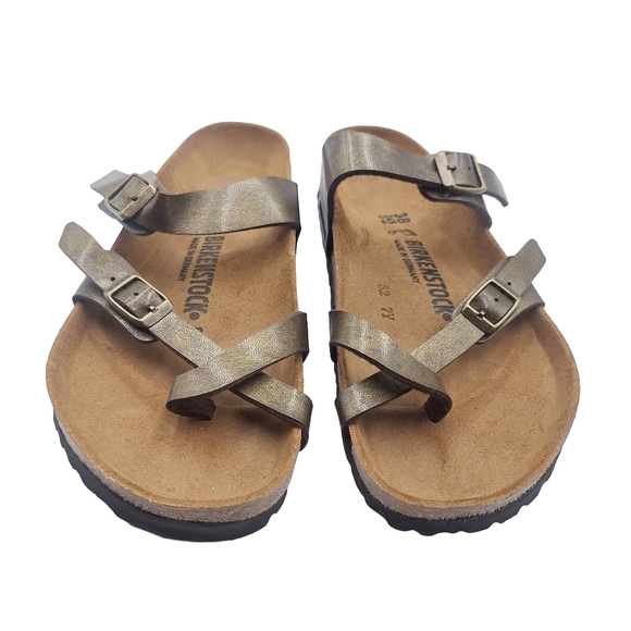 Birkenstock Birki's Mayari Leather Shimmer Sandals - 7 - Picture 4 of 12